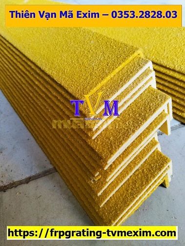 frp grating , thang cáp frp, stair nosing màu vàng kháng hoá chất 