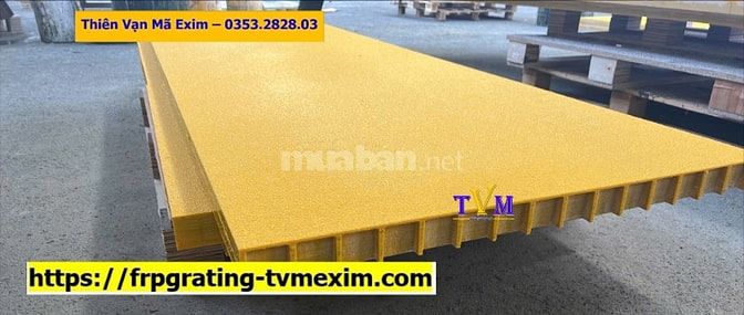 frp grating , thang cáp frp, stair nosing màu vàng kháng hoá chất 