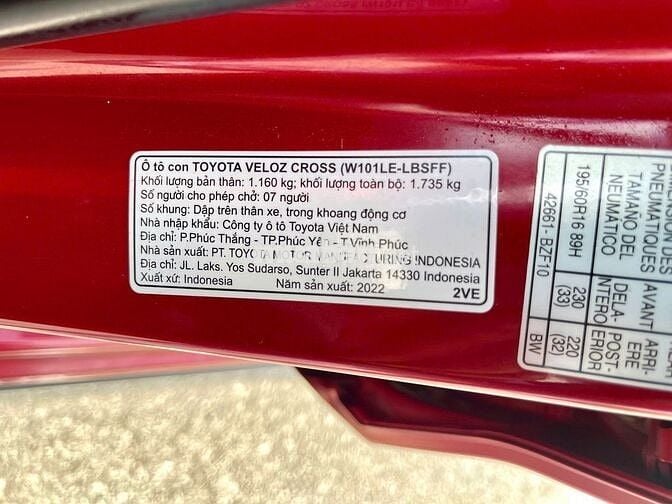 Toyota Veloz Cross 2022 CVT -5,8v km xe 1 chủ chất
