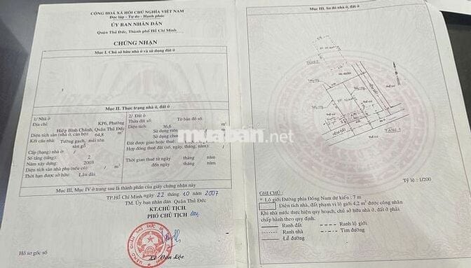 Bán nhà đường số 49, Hiệp Bình Chánh, nhà 1 trệt 1 lầu có 2PN 2WC 1PK