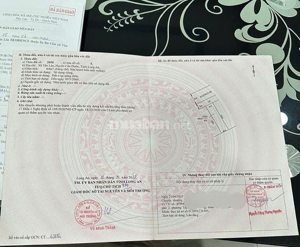 BÁN ĐẤT GIÁ NGỘP KDC TÂN LÂN RESIDENCE