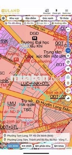 Cần bán 328m2 đất thổ cư mt đường CMT8-ĐT44 phường Bà Rịa-Tphcm