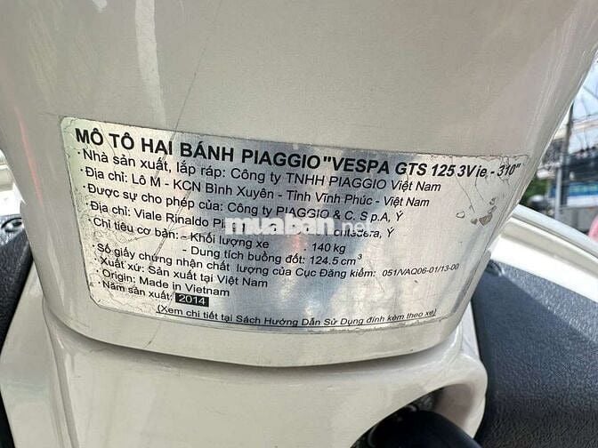 Vespa GTS  ( e có bán góp )