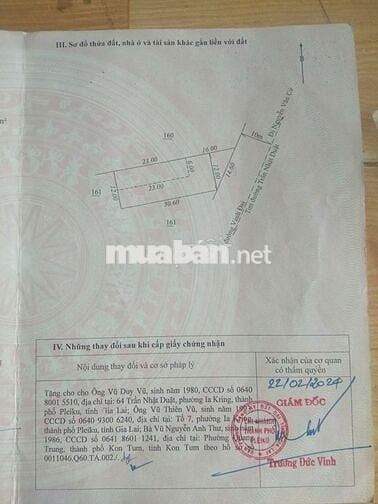 Cần Bán đất Vị Trí Đắc Địa 2 Mặt Tiền Phường Ia Kring, Pleiku, Gia Lai