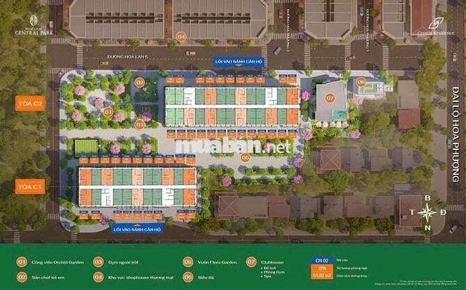 Cần bán căn hộ chung cư 1 phòng ngủ dự án Him Lam central residence