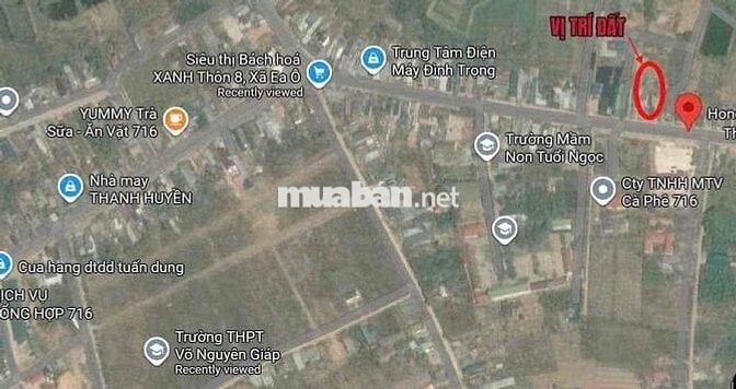 ĐẤT THỔ CƯ CÓ SỔ ĐỎ GẦN 2000 m2 - ĐỐI DIỆN UBND XÃ EAÔ
