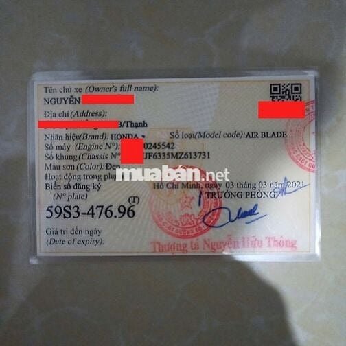 AirBlade 125 2021 - Biển số thành phố - Mới 90%