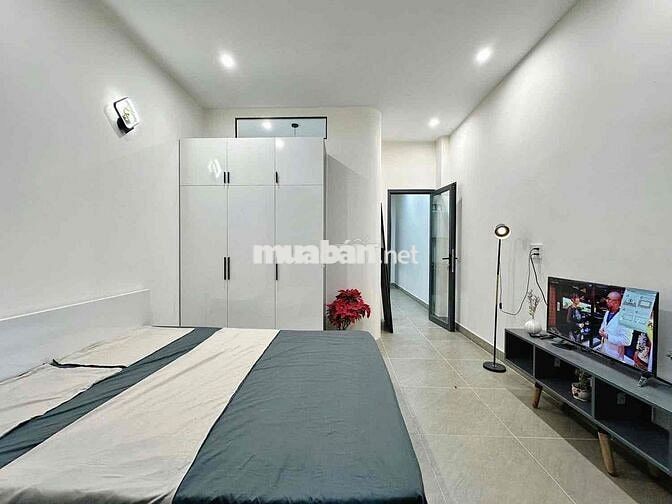 Cho Thuê 1PN 55m2 Mới 100% Bình Thạnh_Máy giặt riêng_Thang máy_Ban Côn
