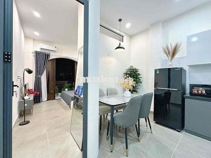 Cho Thuê 1PN 55m2 Mới 100% Bình Thạnh_Máy giặt riêng_Thang máy_Ban Côn