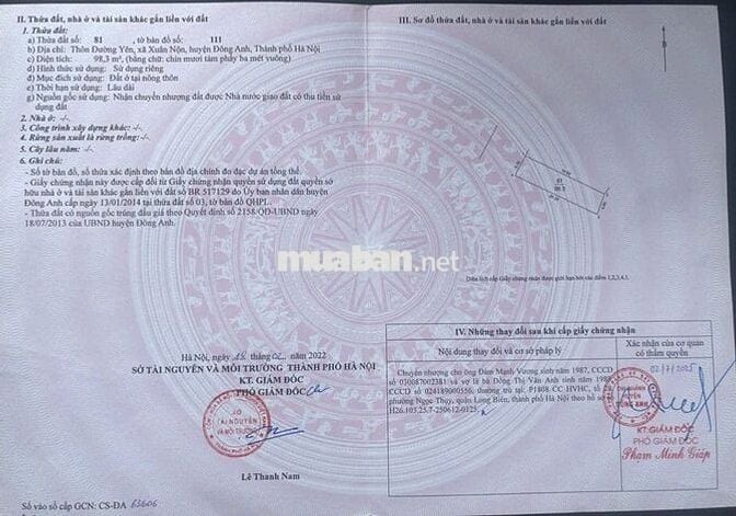 CHÍNH CHỦ BÁN ĐẤT ĐẤU GIÁ THÔN ĐƯỜNG YÊN-THƯ LÂM-ĐÔNG ANH