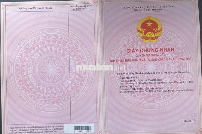 CHÍNH CHỦ BÁN ĐẤT ĐẤU GIÁ THÔN ĐƯỜNG YÊN-THƯ LÂM-ĐÔNG ANH