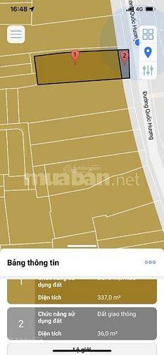 Bán 365,3m2 (10,51 x 35m) đất mặt tiền Quốc Hương, giá chỉ 85 tỷ.