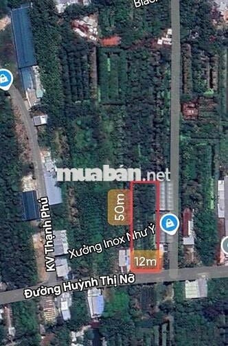 Đất mặt tiền Huỳnh Thị nở 12x50 có 400m thổ cư giá 8 tỷ 800 tr (TL)