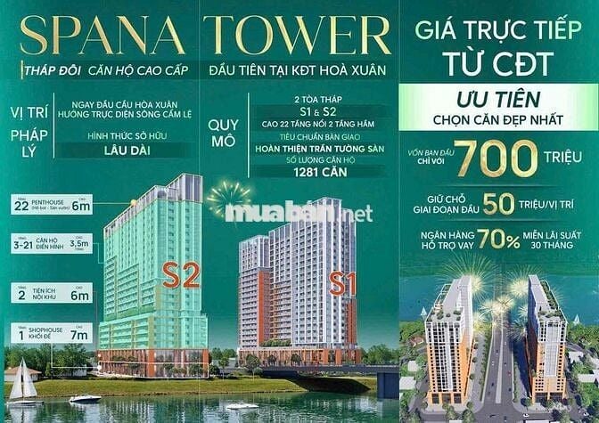Căn hộ Spana tower cầu Hoà Xuân Đà Nẵng