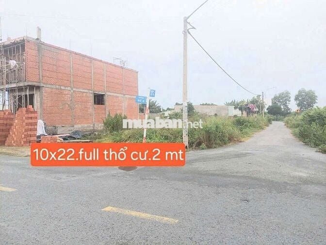 Tôi Bán Lô Góc 2 MT đường số 9 Tân Thông Hội Củ Chi. Giá 2ty630/220m2