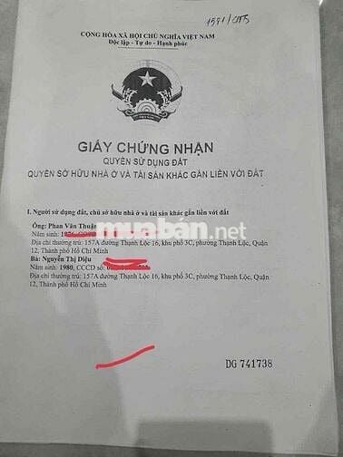 Chú gửi bán nhà 85,5m2, tại thạnh lộc,q12, giá 8tỷ2, sổ riêg, đườg lon