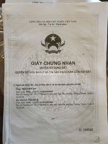 Bán đất Phường Trường Thạnh, Quận 9 - Thích hợp xây nhà ở, biệt thự vư