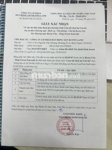 Bcons city làng đại học tháp EMERAL có cam kết thuê 12tr/tháng