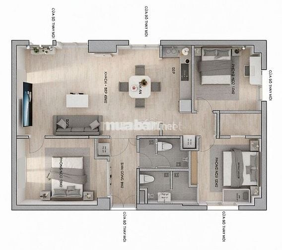 CĂN HỘ 114M2, 3 MẶT THOÁNG, VIEW HỒ ĐỊNH CÔNG, NHÀ KTS SỬA RẤT ĐẸP.