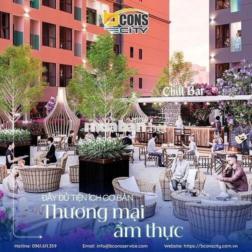 Bcons city làng đại học tháp EMERAL có cam kết thuê 12tr/tháng