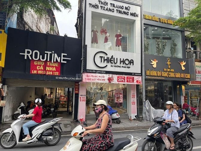Cho thuê nhà số 63 Nguyễn Lương Bằng, DTMB T1: 95m2, DTT2: 20m2