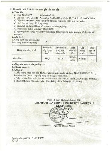 BÁN TÒA NHÀ VĂN PHÒNG VÀ KHO BÃI ĐANG CHO THUÊ 168, QUỐC LỘ 1A, Q.12