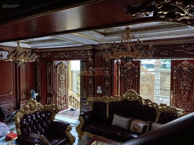 Biệt thự cao cấp gò vấp 176m2 dát vàng 12 phòng nội thất châu âu