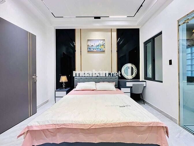 Cho thuê nhà mặt tiền 4 lầu có thang máy 4x 20 full nội thất giá 25tr