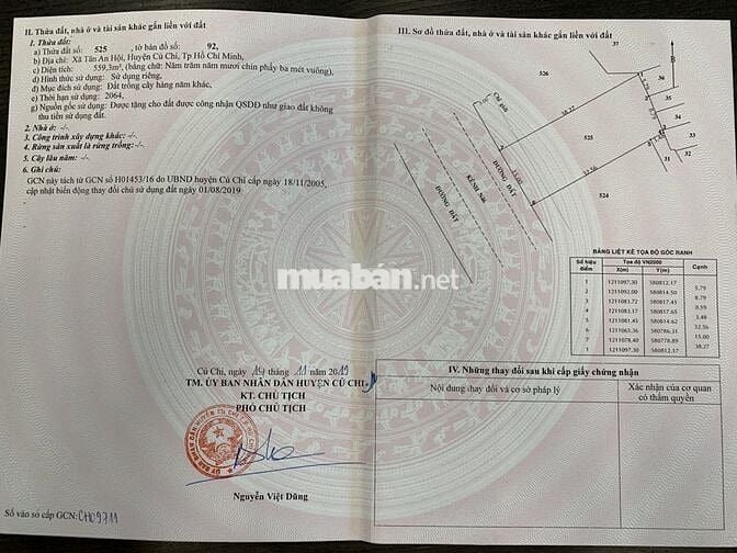 Bán đất mặt tiền Bờ Kênh Đông - Tân An Hội-Củ Chi: 15x37 - Giá 1tỷ575