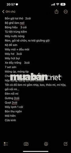 sang mặt bằng làm đẹp do phải sắp lấy chồng không làm nữa