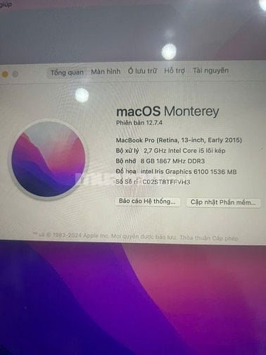 Cần bán nhanh macbook pro cho ai có nhu cầu