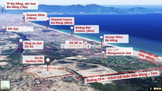 Bán nhanh lô đất sát biển Đà Nẵng- Hội An xây Khách Sạn, Resort, Villa