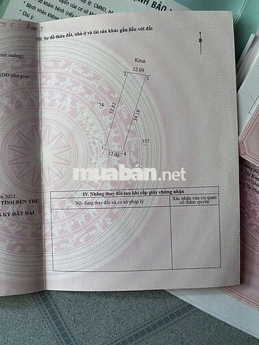 Đất sổ đỏ 641.9m2 Phước Hậu, Tam Phước, Châu Thành, Bến Tre