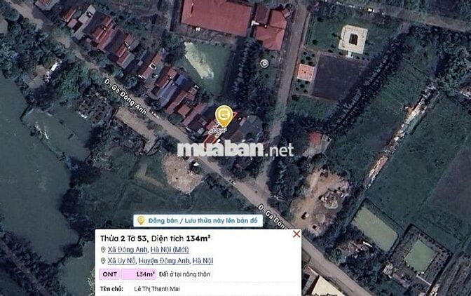 Mặt đường trục chính 134m2  gần Ga, Quốc Lộ, Trung tâm  Đông Anh
