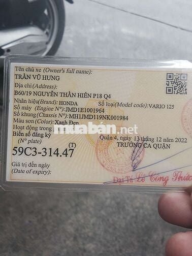 Honda Vario chính chủ mua bán