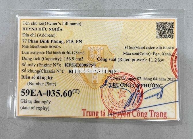 Airblade 160 Abs, Đk 2025,Odo 222km,Bstp,Mới Keng.