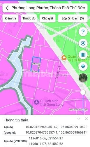 Chính chủ Bán đất MT 2500m2 đối diện Khu du lịch Song Long đường D1, Q