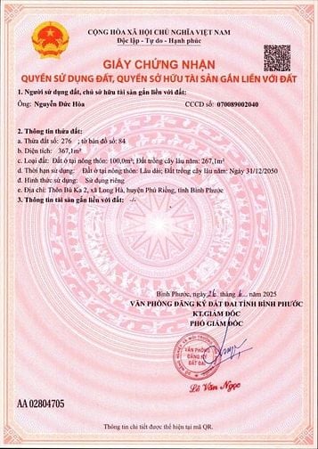 ĐẤT ĐẸP LONG HÀ - ĐỒNG NAI giá chỉ từ 300 triệu/sổ
