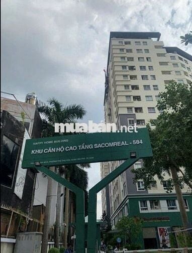 Chung cư Sacomreal 584 Lũy Bán Bích cho thuê căn 3 phòng 11TR nội thất