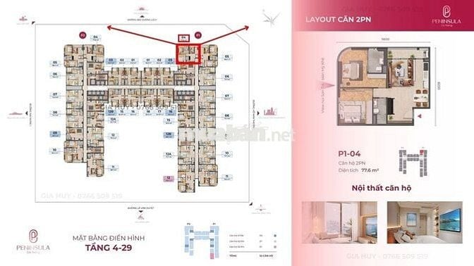 Căn góc 2PN view biển cực hiếm – Đẹp nhất giỏ hàng, giá gốc CĐT!