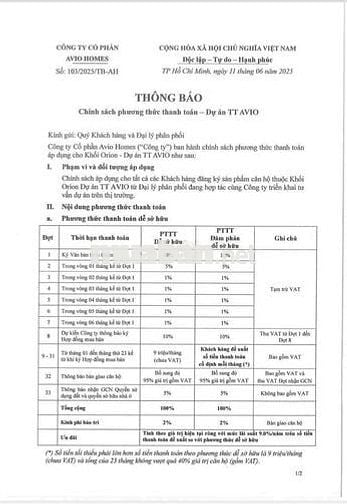 CHỈ 200TR SỞ HỮU NGAY CĂN HỘ 2PN DỰ ÁN TT AVIO P.DĨ AN TPHCM