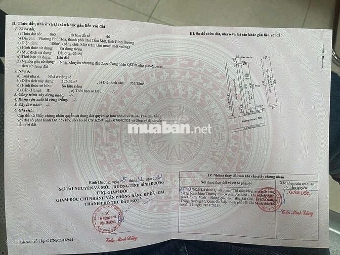 Bán Nhà Hai Mặt Tiền Đường Trần Văn Ơn, Diện tích 755 m2, giá 14.5 tỷ