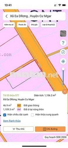 Lô góc 20 x 55 trục chính Liên Xã Eadrong KCN Phú Xuân