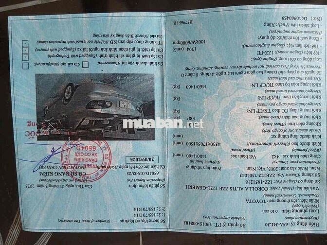 Đăng dùm ông anh toyota altis 2003