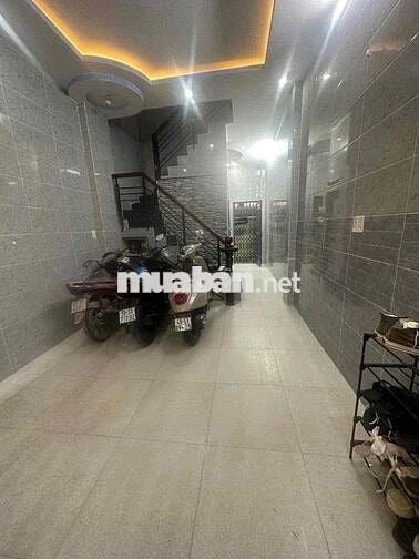 cho thuê nhà 80/ đs 5 p17 ( 3,8x11) 2 lầu , 4pn , 3wc nhà mới sậch sẽ