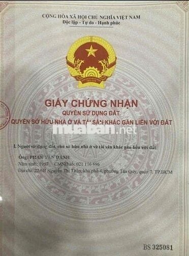 Bán Nhà Hẻm 242 Nguyễn Thị Thập