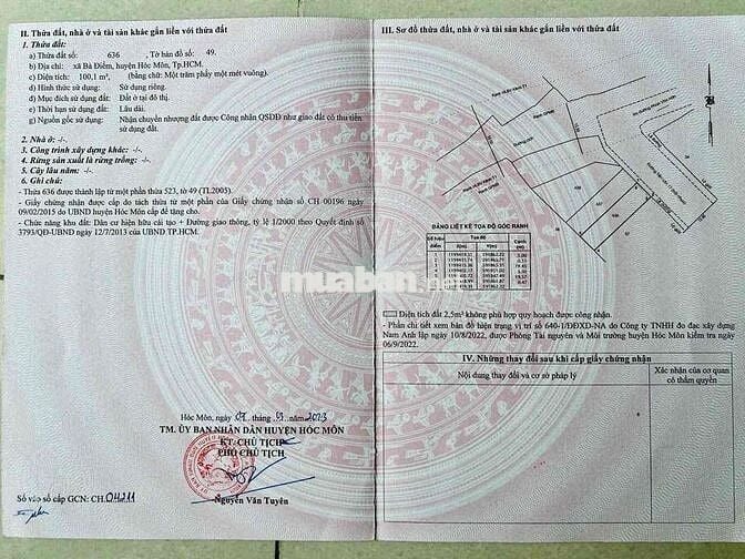 🎉MỨC GIÁ 6.3 TỶ CHO LÔ ĐẤT 100M² – MT TIỀN LÂN 17 – XÃ BÀ ĐIỂM – TP HC