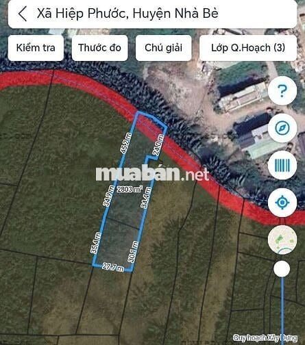 Chủ cần bán gấp lô đất2.800m2, nhỉnh 7 tỷ, đường Nguyễn Văn Tạo,Nhà Bè