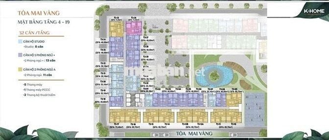 BÁN CĂN HỘ 2PN – 2WC 1.5 TỶ DỰ ÁN K-HOME APARTMENT