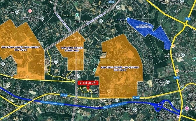 Bán đất thổ cư tại KCN Tam Dương 1, Vĩnh Phúc 